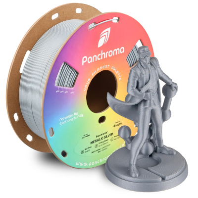 Filament Polymaker Panchroma Metalic PLA, 1.75 mm, 1 kg, i argjendtë