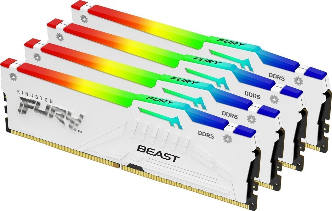 Memorie Kingston Fury Beast RGB, DDR5, 64 GB, 6000 MHz, CL40, KF560C40BWAK4-64 Memorie Kingston Fury Beast RGB, DDR5, 64 GB, 6000 MHz, CL40, KF560C40BWAK4-64