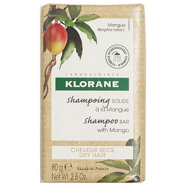 Shampo i ngurtë Klorane Shampoo Bar with Mango, 80 g