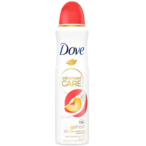 Deodorant Dove Advanced Care Go Fresh Peach & White Blossom 72h, 150 ml
