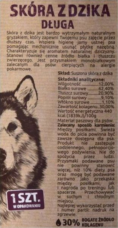 Lëkurë derri Maced, 45cm, 1 copë