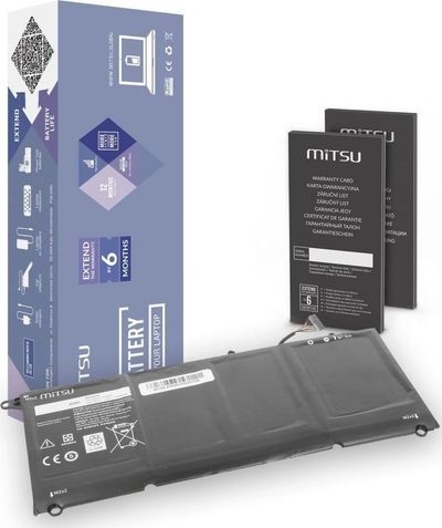 Bateri për Notebook Dell XPS 13 9360 Mitsu, e zezë
