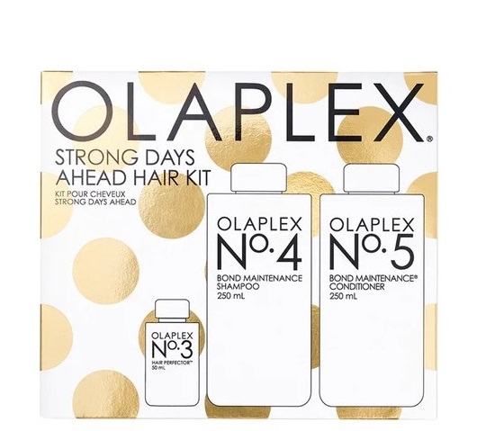Set riparues dhe mirëmbajtës për flokë Olaplex, No.3 Hair Perfector 50ml + No.4 Shampon 250ml + No.5 Kondicioner 250ml