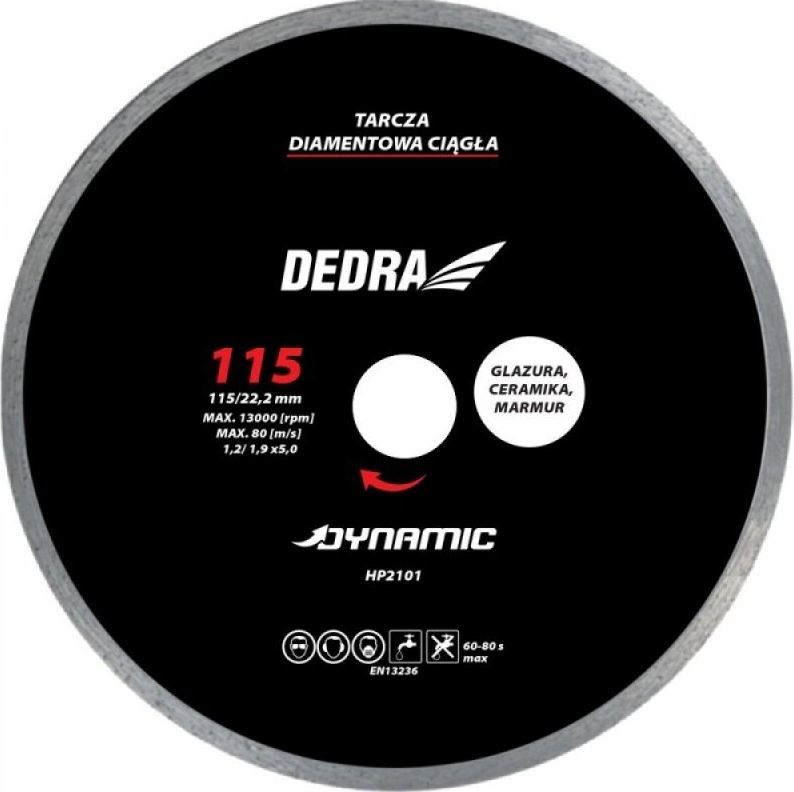 Teh diamanti Dedra, 115mm, 22.2mm