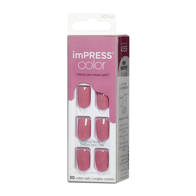 Комплет самолепливи нокти KISS imPRESS во боја Petal Pink, 30 парчиња