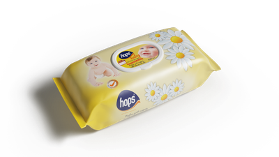 Letra të lagështa Hops, me kamomil 100 copë