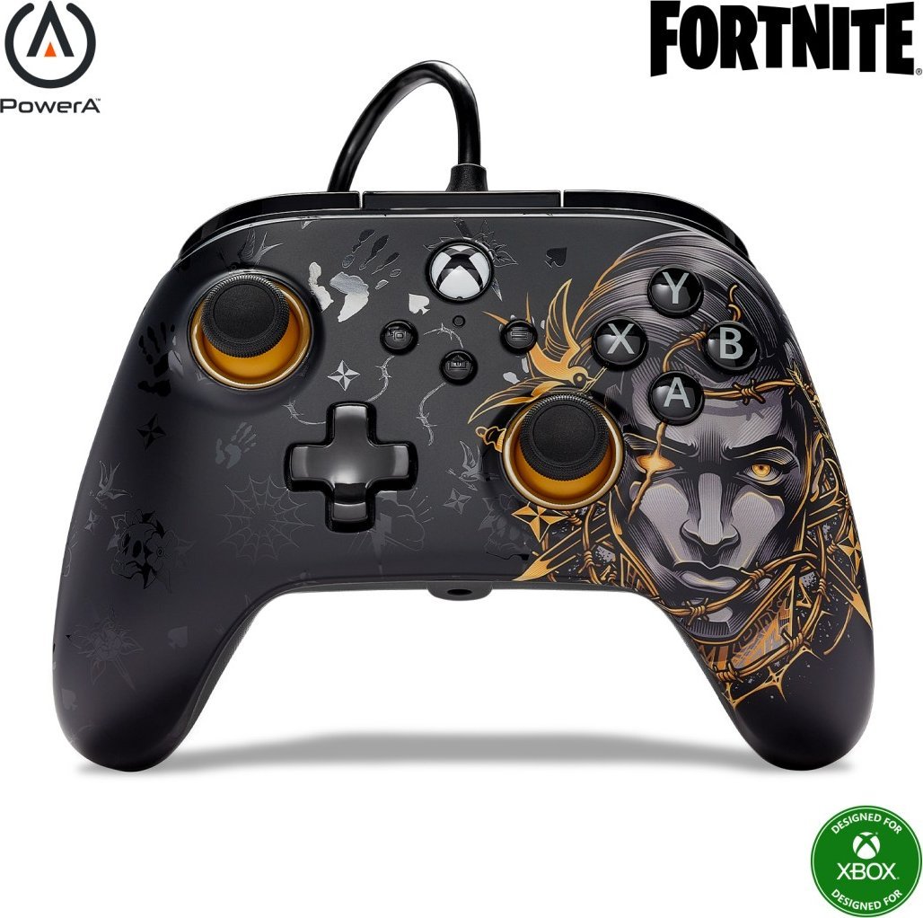Kontroller PowerA XS Advantage Fortnite Midas, me kabllo, i zi