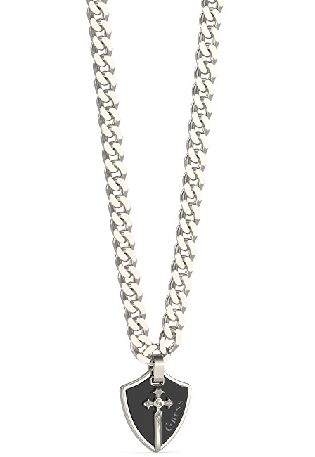 Qafore për meshkuj GUESS South Elemeda JUMN04019JWSTBKT/U, 65cm, e argjendtë/zezë