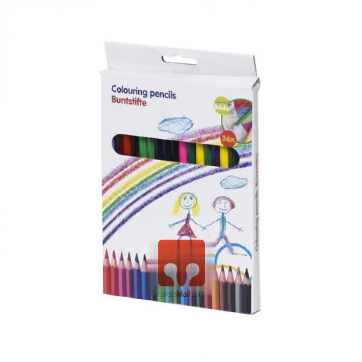 Ngjyra të drurit Topwrite Kids, 36 copë
