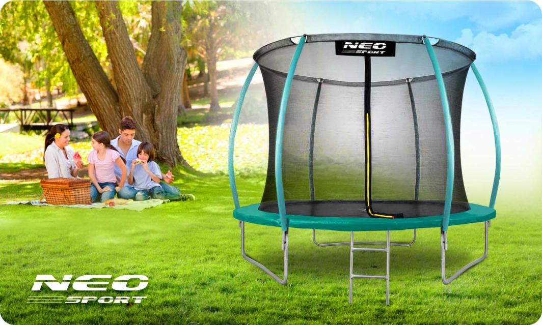Trampolinë kopshti Neo Sport, 180 x 312 cm, e gjelbër