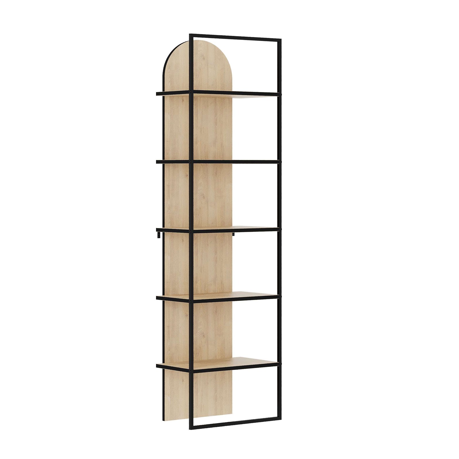 Raft për libra Decortie Archy 180x53x31.7cm, kafe e hapur/zezë