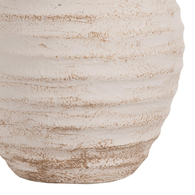 Vazo dekorative Pydna Φ20x25Hcm (HM7940), bardhë/ bezhë