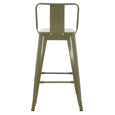 Stol metalik Melita 42×42×98 cm (HM8574.03), gjelbër