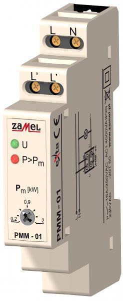 Siguresë Zamel PMM-01, 230V AC, 0.2-2kW, IP20, e hirtë
