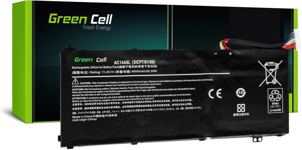Bateri Green Cell AC14A8L për Acer Aspire Nitro V15, VN7-571G, VN7-572G, VN7-591G, VN7-592G dhe V17, VN7-791G, VN7-792G (AC54), 3800mAh, 11.4V