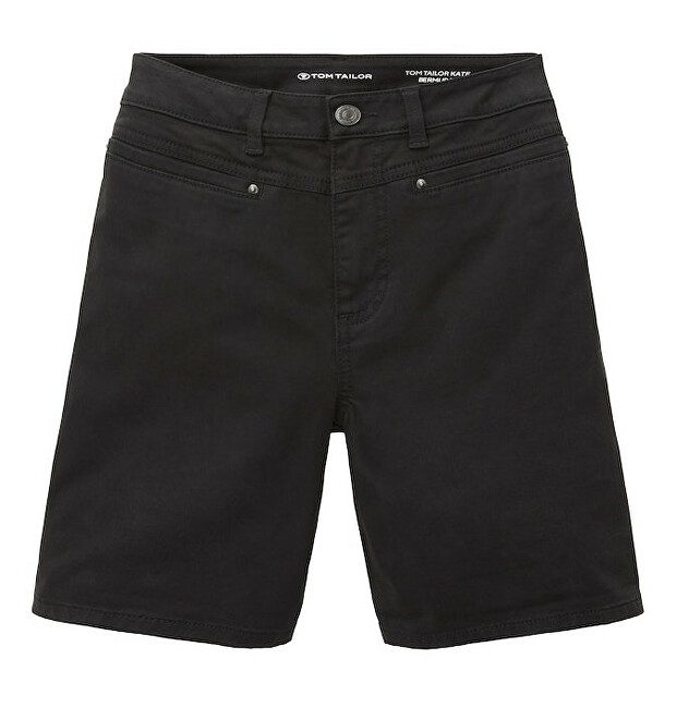 Pantallona të shkurtë Tom Tailor Loose Fit, të zi