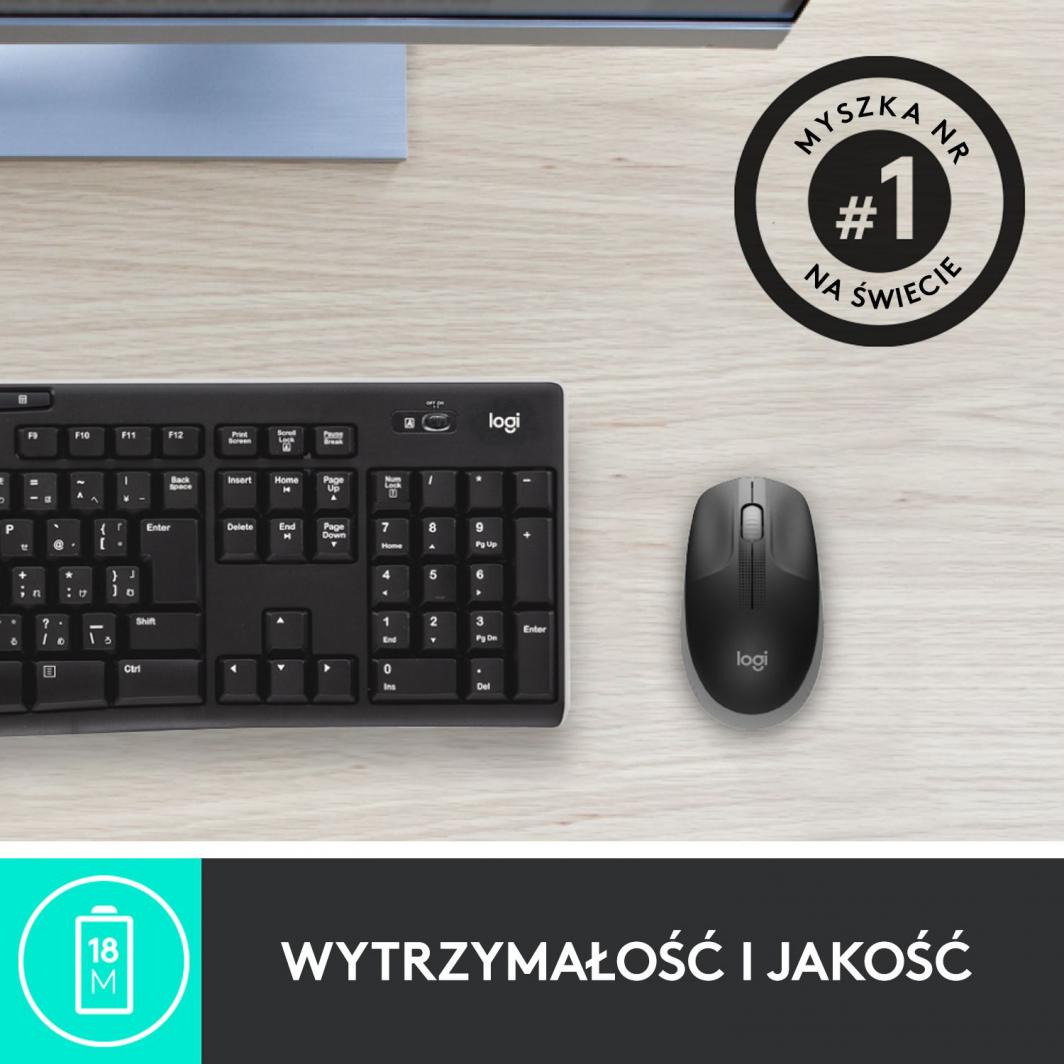 Maus Logitech M190 (910-005906), i zi / hirtë
