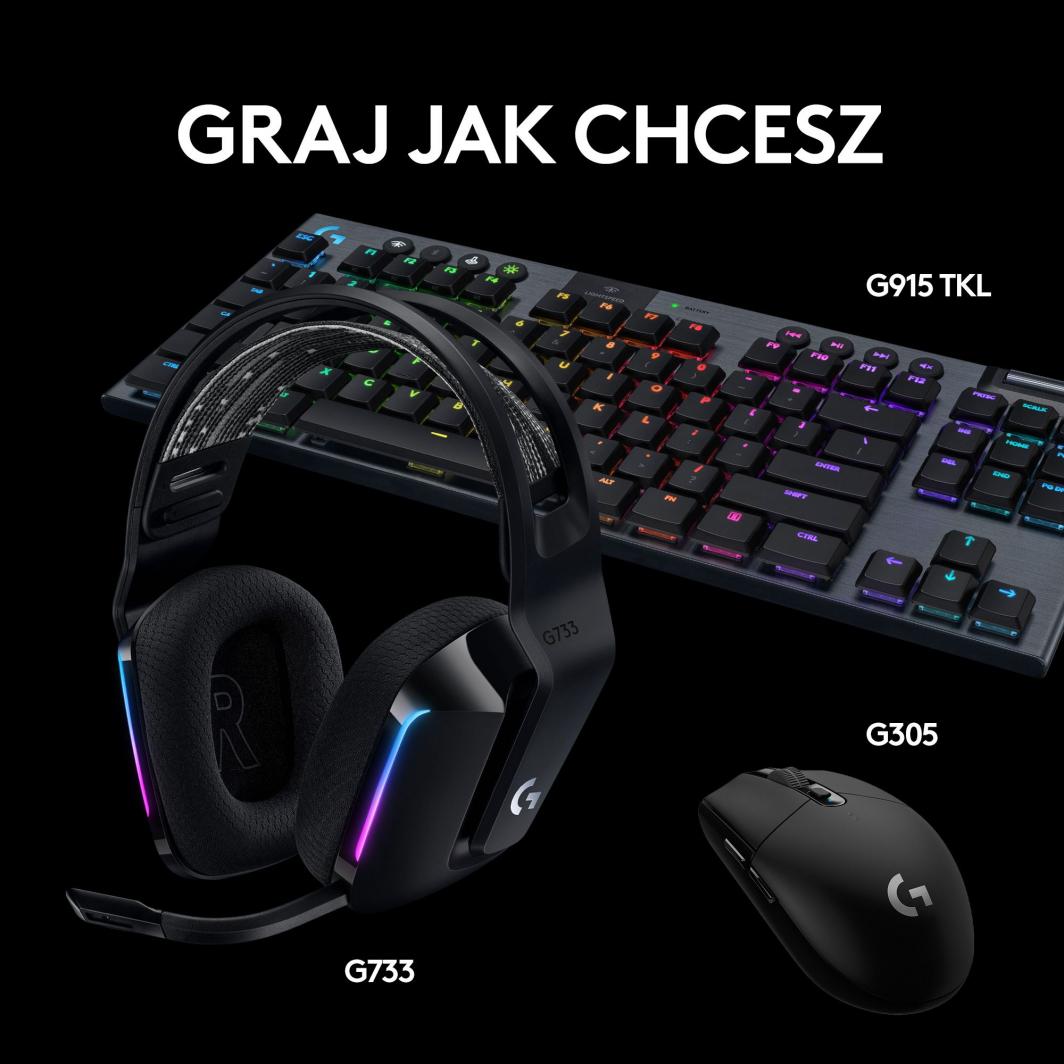 Слушалки Logitech G733 Lightspeed Czarne (981-000864)