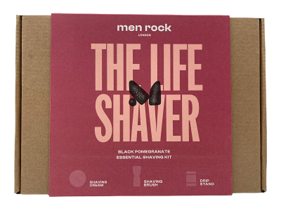 Set p?r rroj? Men Rock London Black Pomegranate, krem rroje 100 g + brush? rroje + mbajt?se p?r brush?