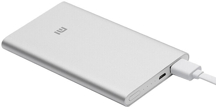 Power Bank Xiaomi, 5000 mAh, i argjendtë