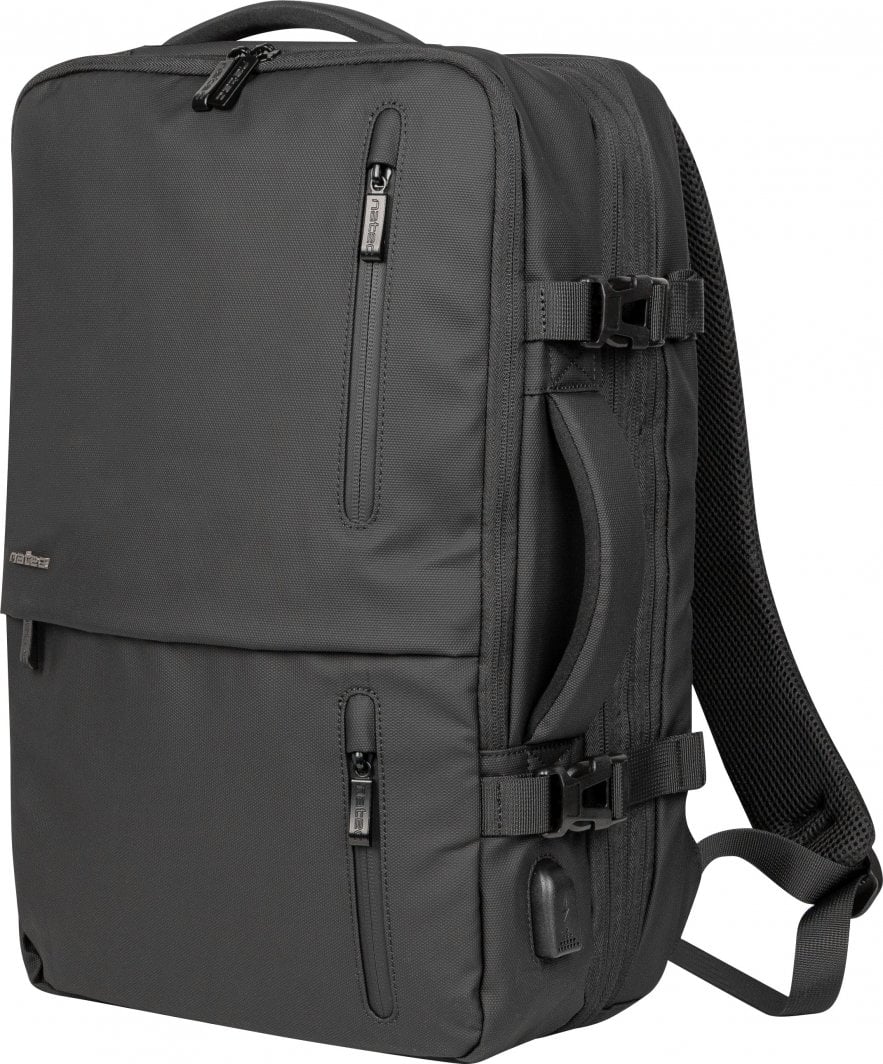 Çantë shpine për laptop Natec CAMEL PRO, 17.3", e zezë