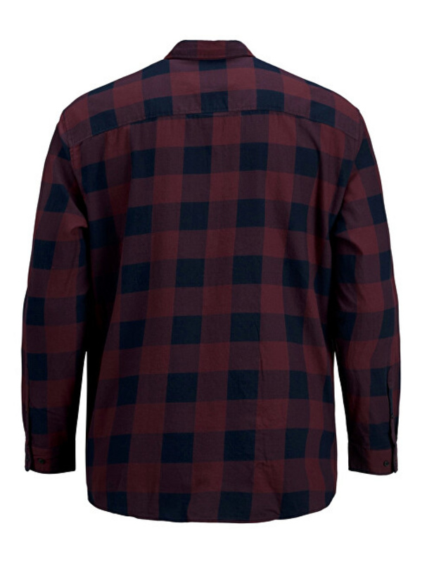 Këmishë Jack&Jones PLUS JJEGINGHAM Loose Fit, e kuqe e errët
