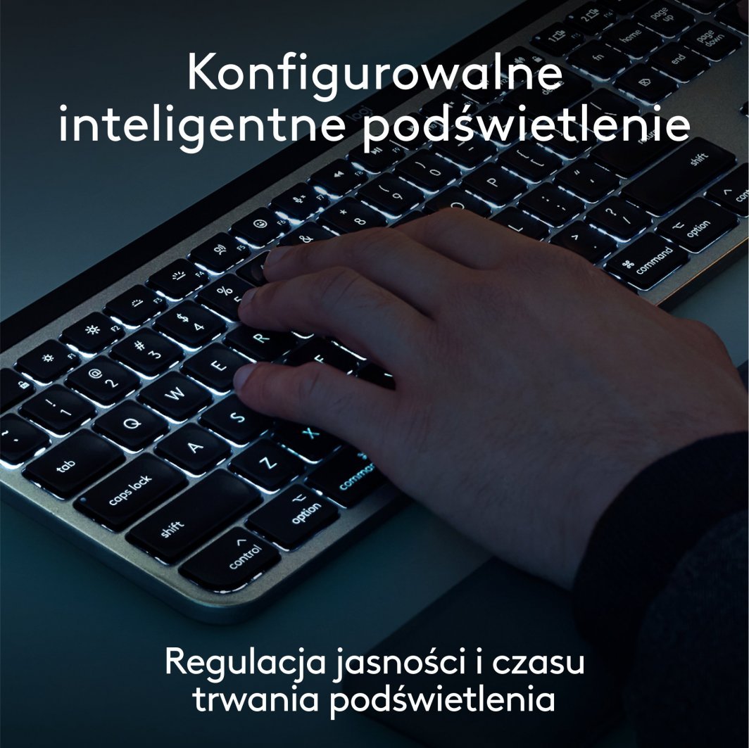 Tastierë Logitech MX, wireless, US INTL, grafit dhe e zezë
