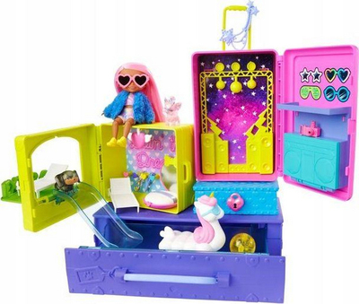 Kukull Barbie Mattel Extra Doll - Small Doll + Pets (HDY91)