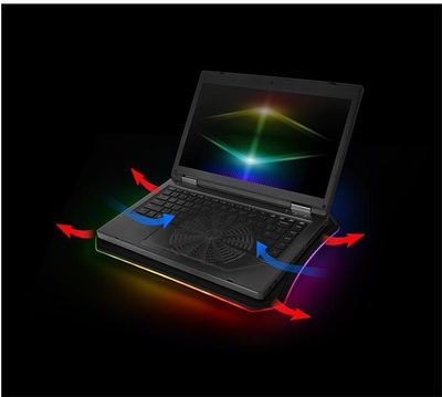 Mbajtëse/ftohëse për laptop Thermaltake Massive 20 (CL-N014-PL20SW-A), RGB, 19", e zezë