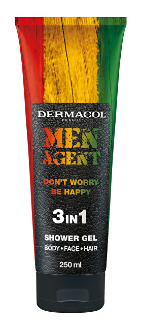 Xhel dushi 3 ne 1 për meshkuj Dermacol Don't Worry Be Happy, 250 ml