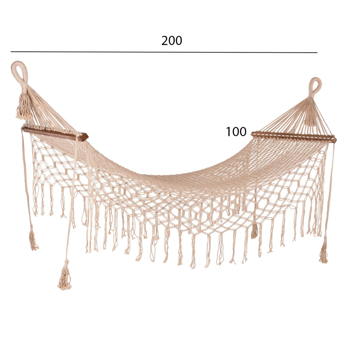Luhatëse macramé  200×100 cm (HM9346), bezhë