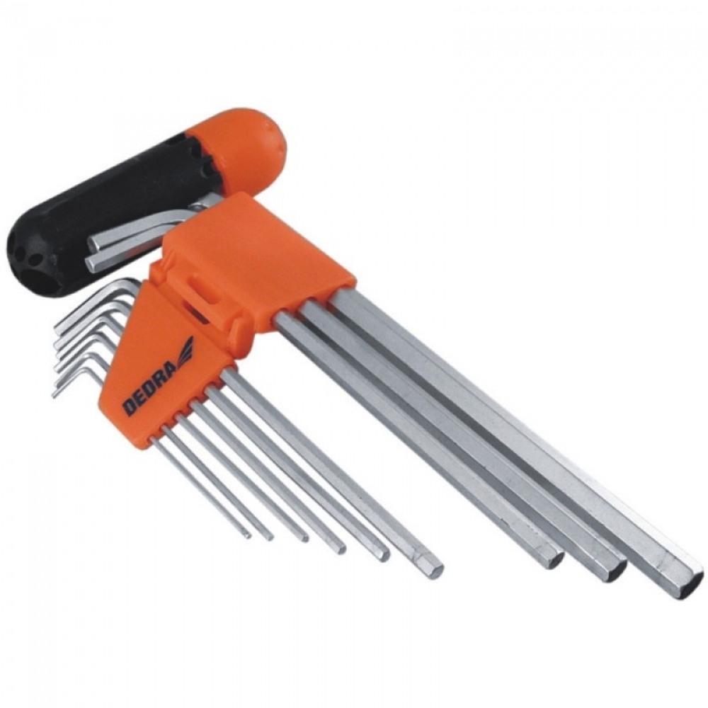 Set çelësa Hex Dedra, tipi L, 9 copë, 1.5 - 10 mm