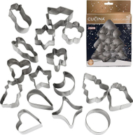 Forma për biskota La Cucina Gingerbread, 16 copë, të argjendta Forma për biskota La Cucina Gingerbread, 16 copë, të argjendta