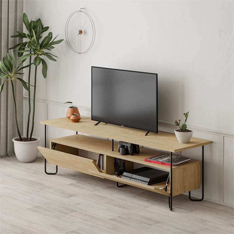 Komodë për TV Decortie Cornea 150 cm, kafe e hapur