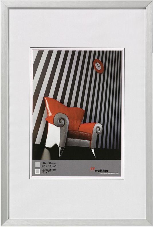 Kornizë për fotografi Walther, 20 x 30 cm, e argjendtë