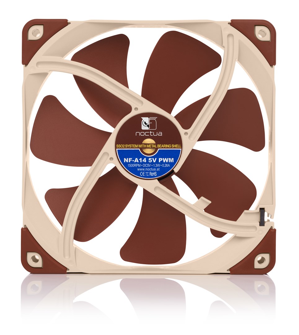 Ftohës Noctua NF-A14, 14 cm, i bronztë / bezhë
