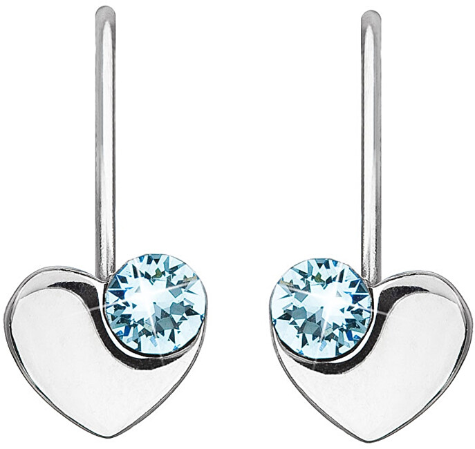 Swarovski Crystal Heart Обетки, Сребрени