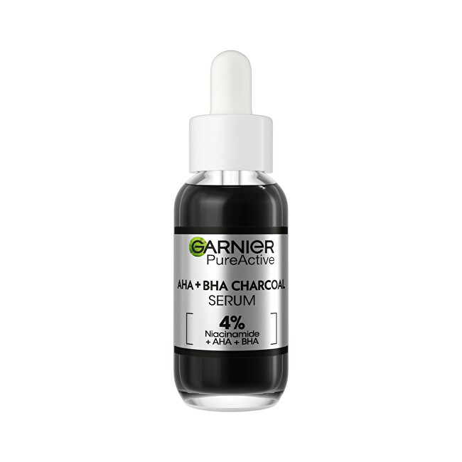 Garnier PureActive AHA + BHA Charcoal Серум против несовршености, 30 ml