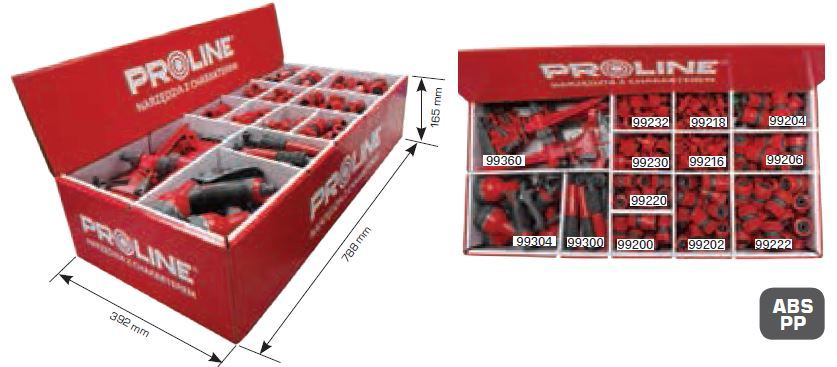 Set me spërkatës dhe lidhës PROLINE 99800, 313 elemente Set me spërkatës dhe lidhës PROLINE 99800, 313 elemente