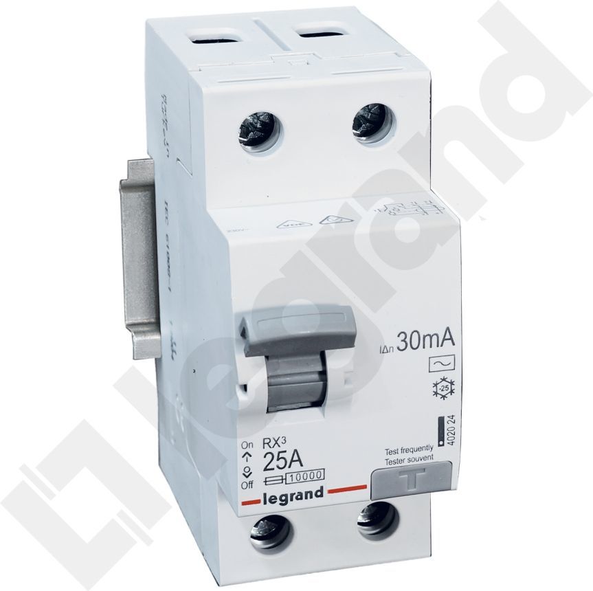 Ndërprerës rryme Legrand AC RX3, 25 A, 0,03 A, 230 V Ndërprerës rryme Legrand AC RX3, 25 A, 0,03 A, 230 V