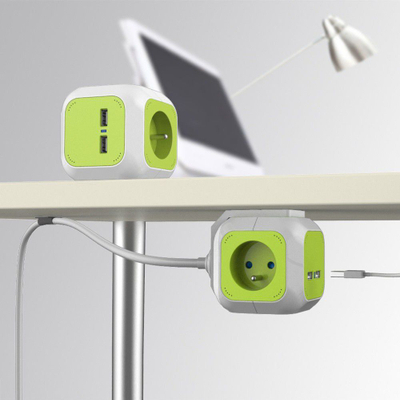 Prizë korrenti katërshe MagicCube, 2 hyrje në USB 1.4m GB118 (MCE118)