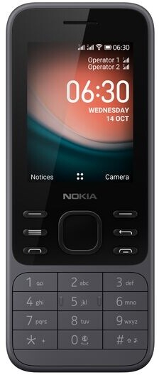 Celular Nokia 6300 4G, 2x SIM, 2.4" QVGA, 512MB RAM, 4GB, e hirtë e errët