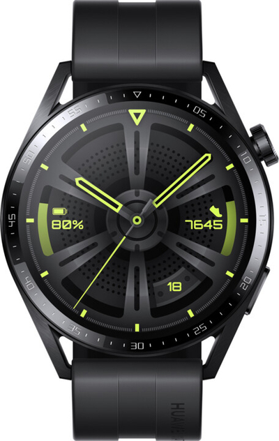 Orë e mençur Huawei Watch GT 3 46 mm Active Black, rrip i zi fluoroelastomer