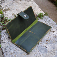 Kuletë e gjatë retro FD Leather, e gjelbërt