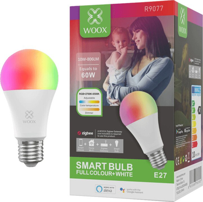 Poç elektrik WOOX Smart Zigbee E27 LED RGB+CCT R9077