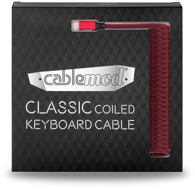 Kabllo spirale CableMod Classic, USB-C/USB-A, 1,5m, e kuqe