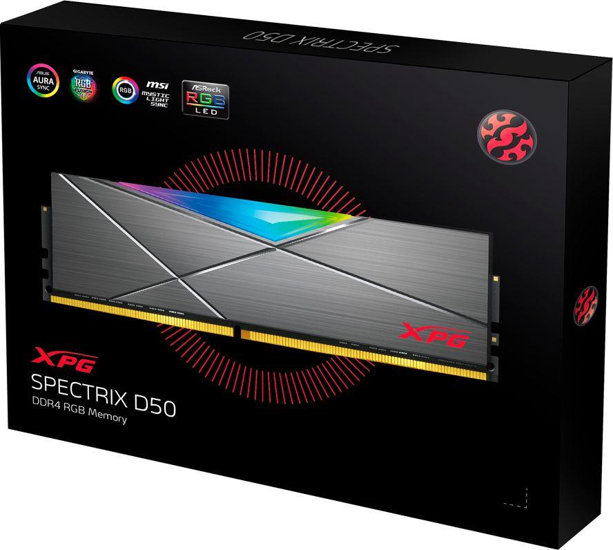 Memorie ADATA XPG Spectrix D50, DDR4, 16 GB, 3200 MHz, CL16, AX4U32008G16A-DT50