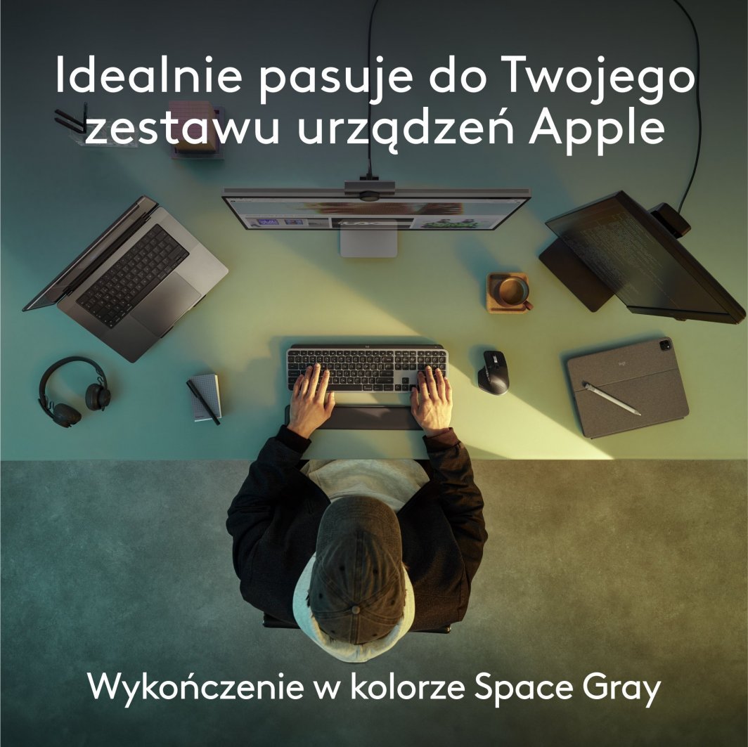 Tastierë Logitech MX, wireless, US INTL, grafit dhe e zezë