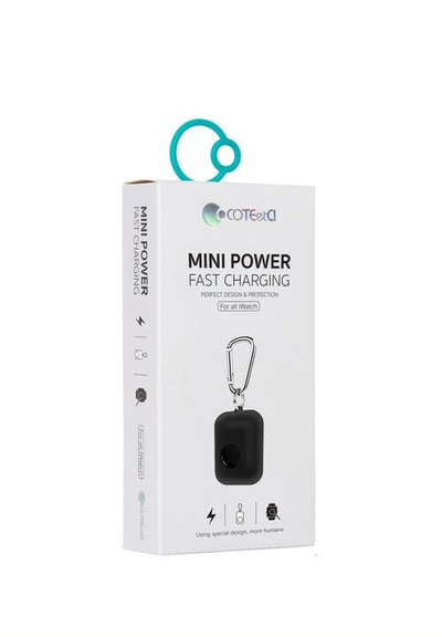 Powerbank COTEetCI për orë Apple, 1000mAh, i zi