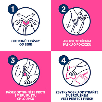 Shirita për depilim me dyll Veet Mini, 12 copë